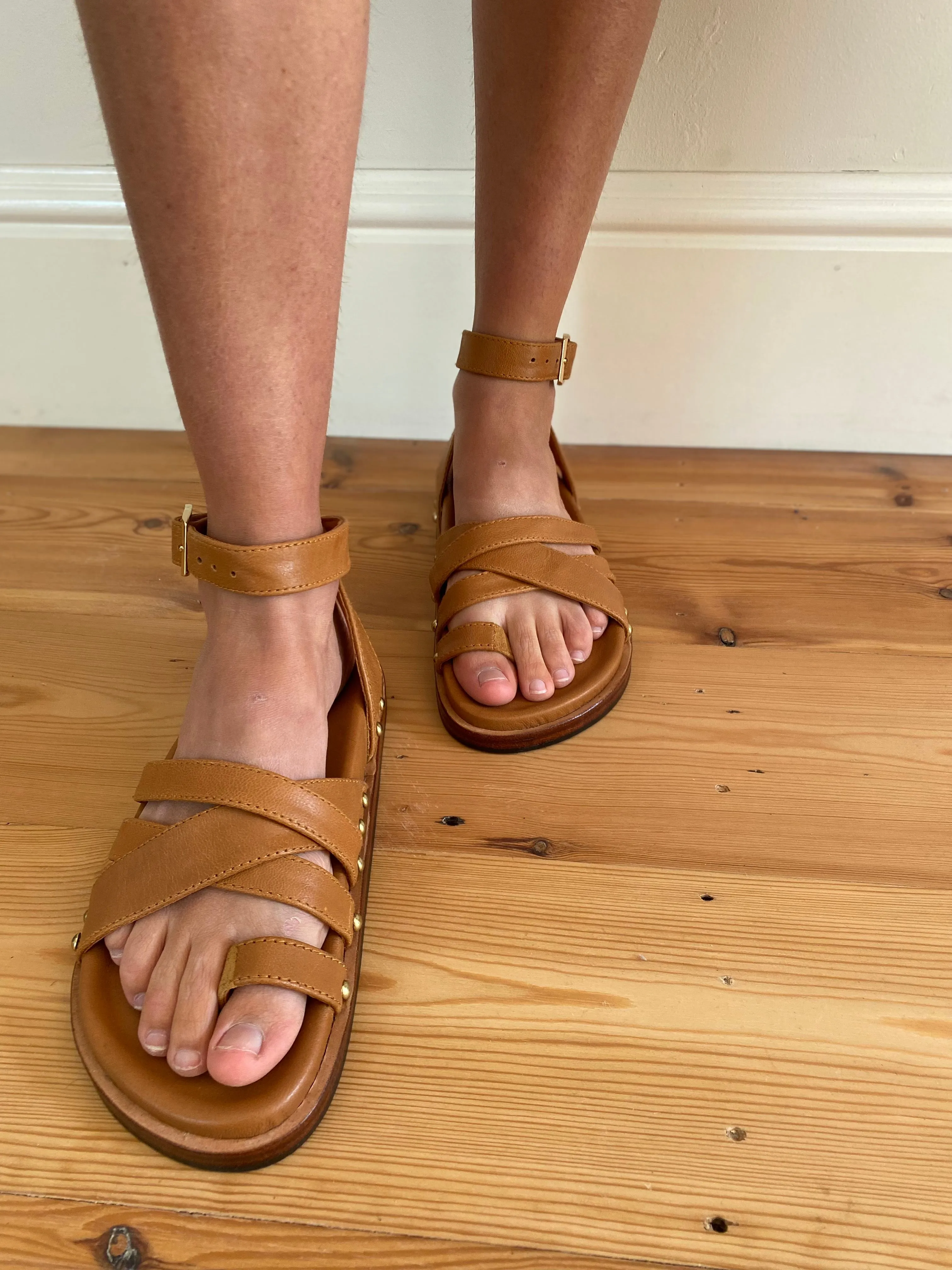 Palm Sandals In Tan