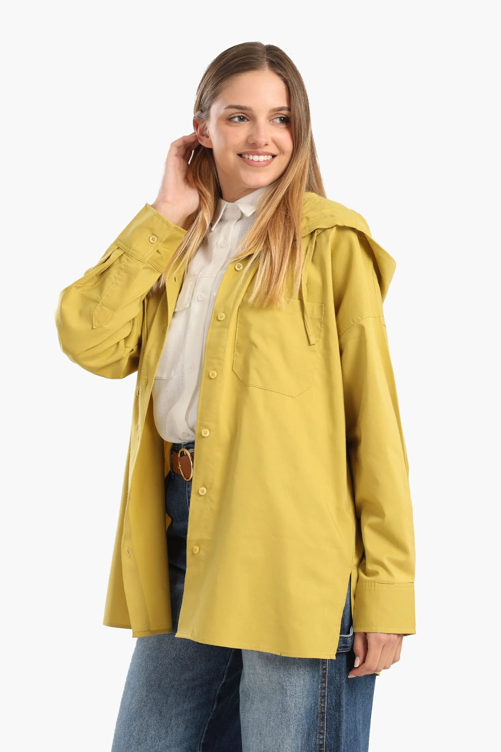 Relaxed-Fit Hooded Shirt