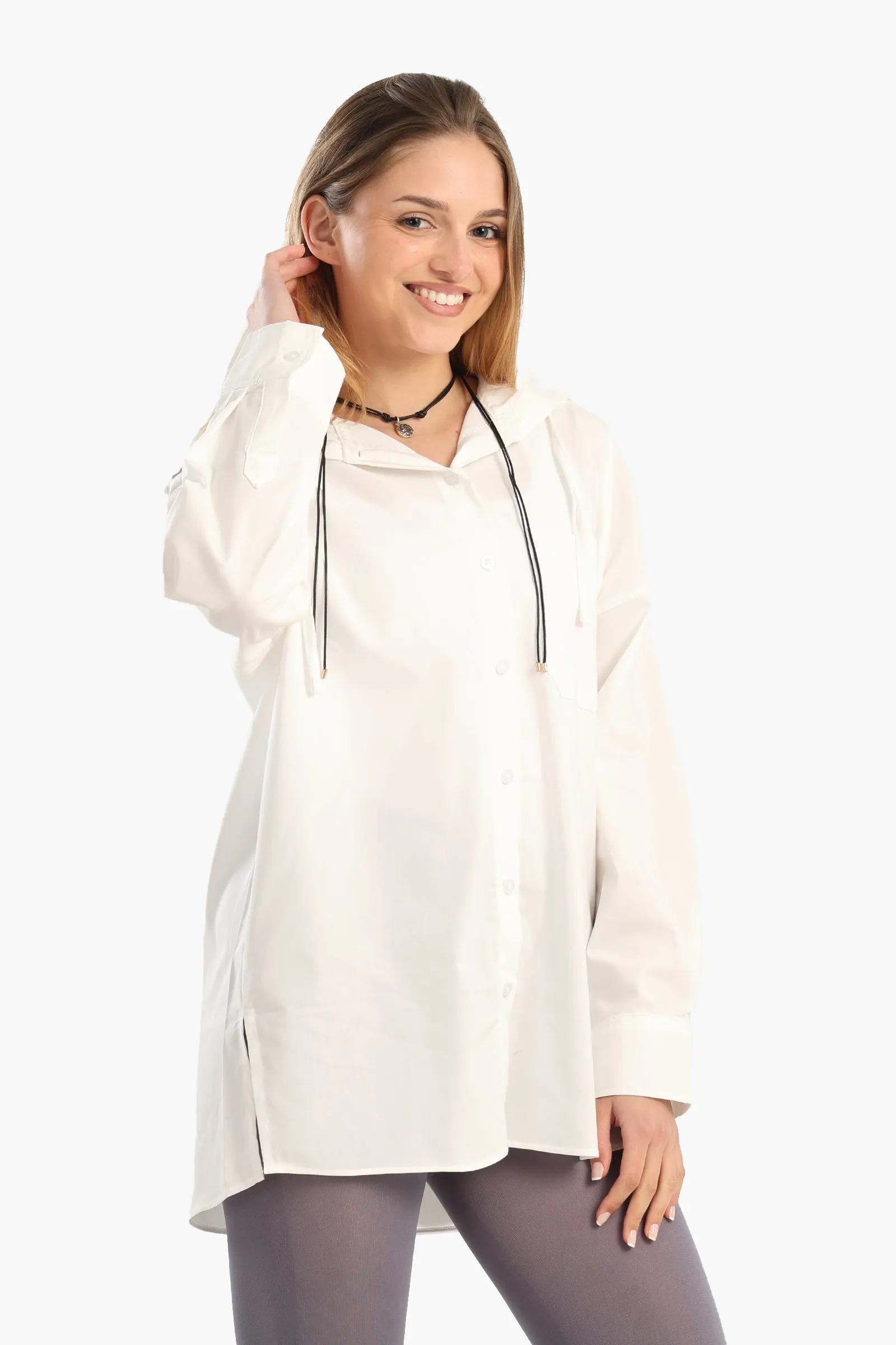 Relaxed-Fit Hooded Shirt