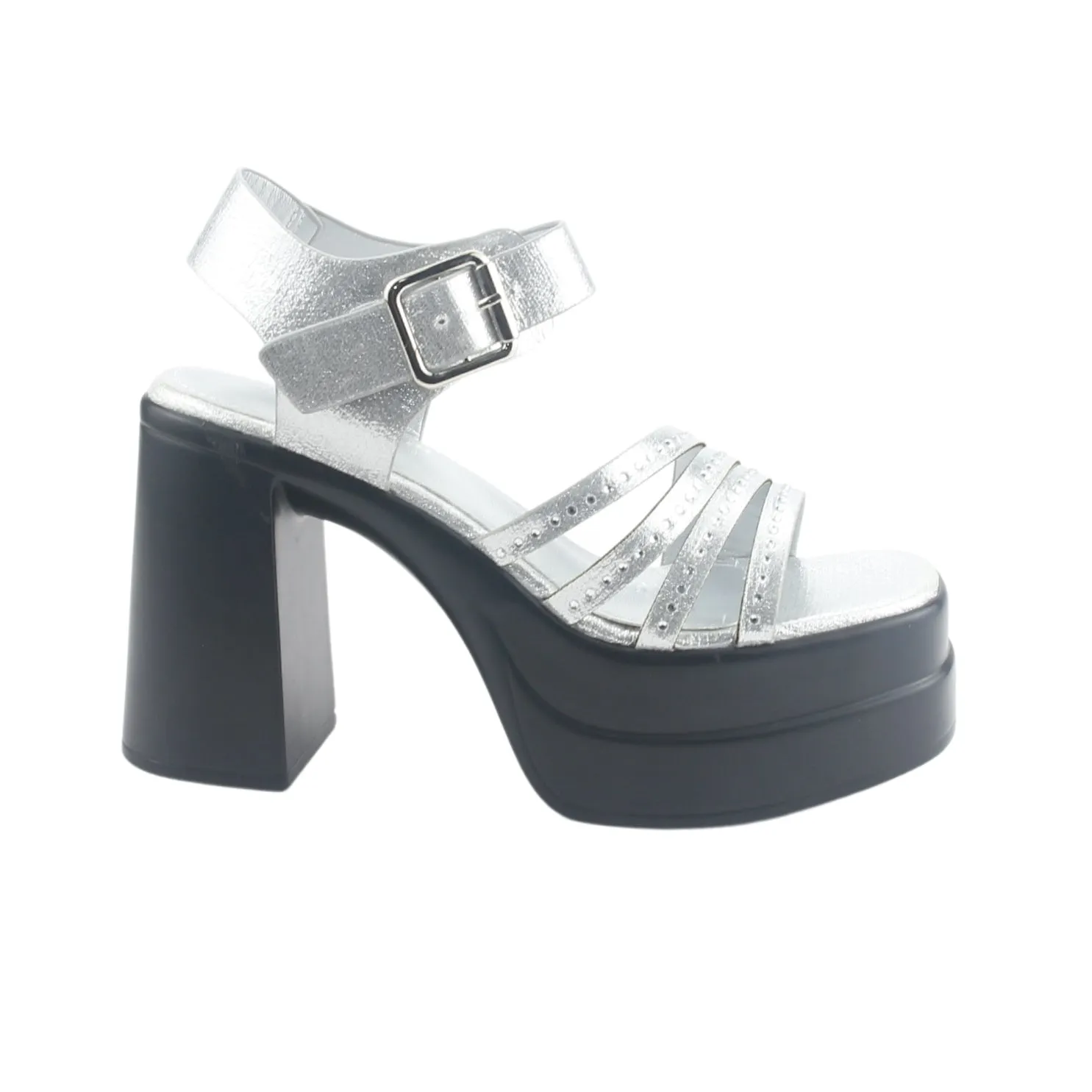 Sandalia Chalada Mujer Vizze-2 Plateado Casual