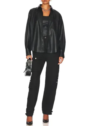 Sloane Leather Button Down Shirt