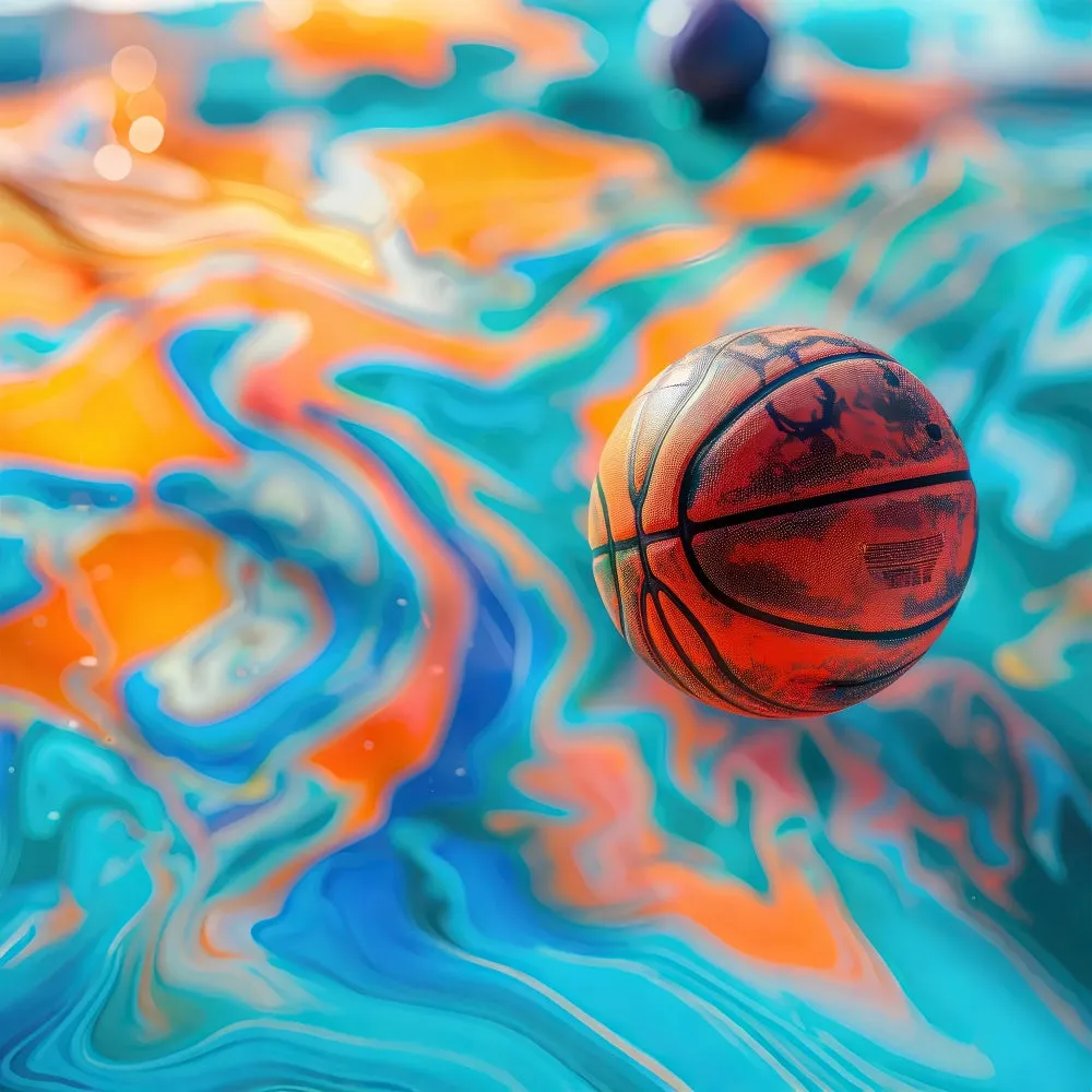 Toile de fond Ballon Basket Moderne Abstrait Tourbillon BRP1-331
