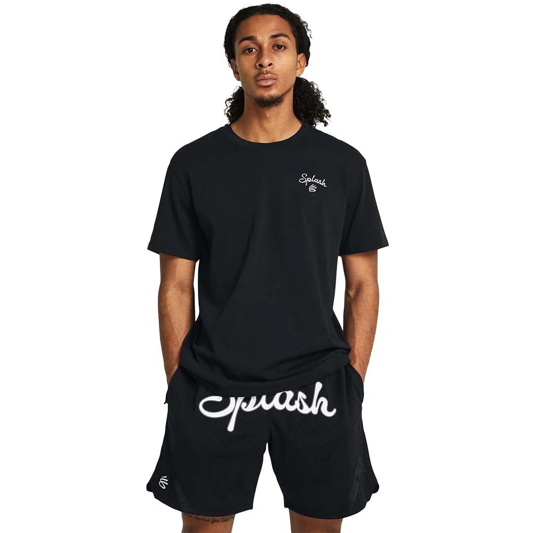 UA Men Curry Embroidered Splash T-Shirt | 1383379