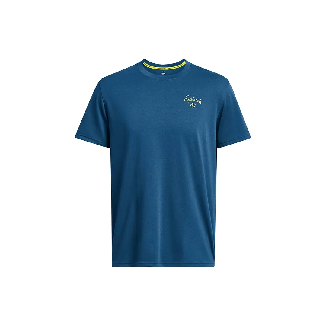 UA Men Curry Embroidered Splash T-Shirt | 1383379
