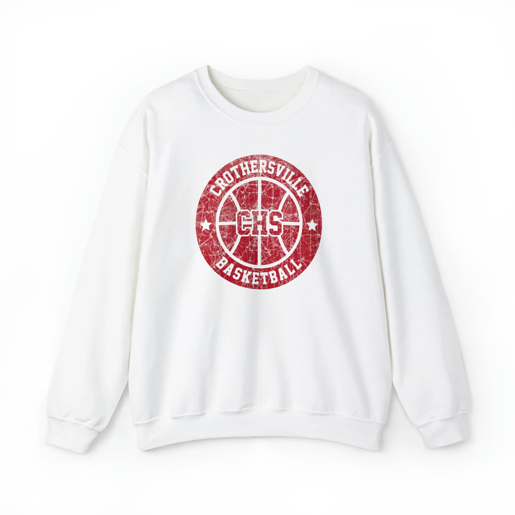 Vintage Crothersville Basketball Unisex Heavy Blend™ Crewneck Sweatshirt