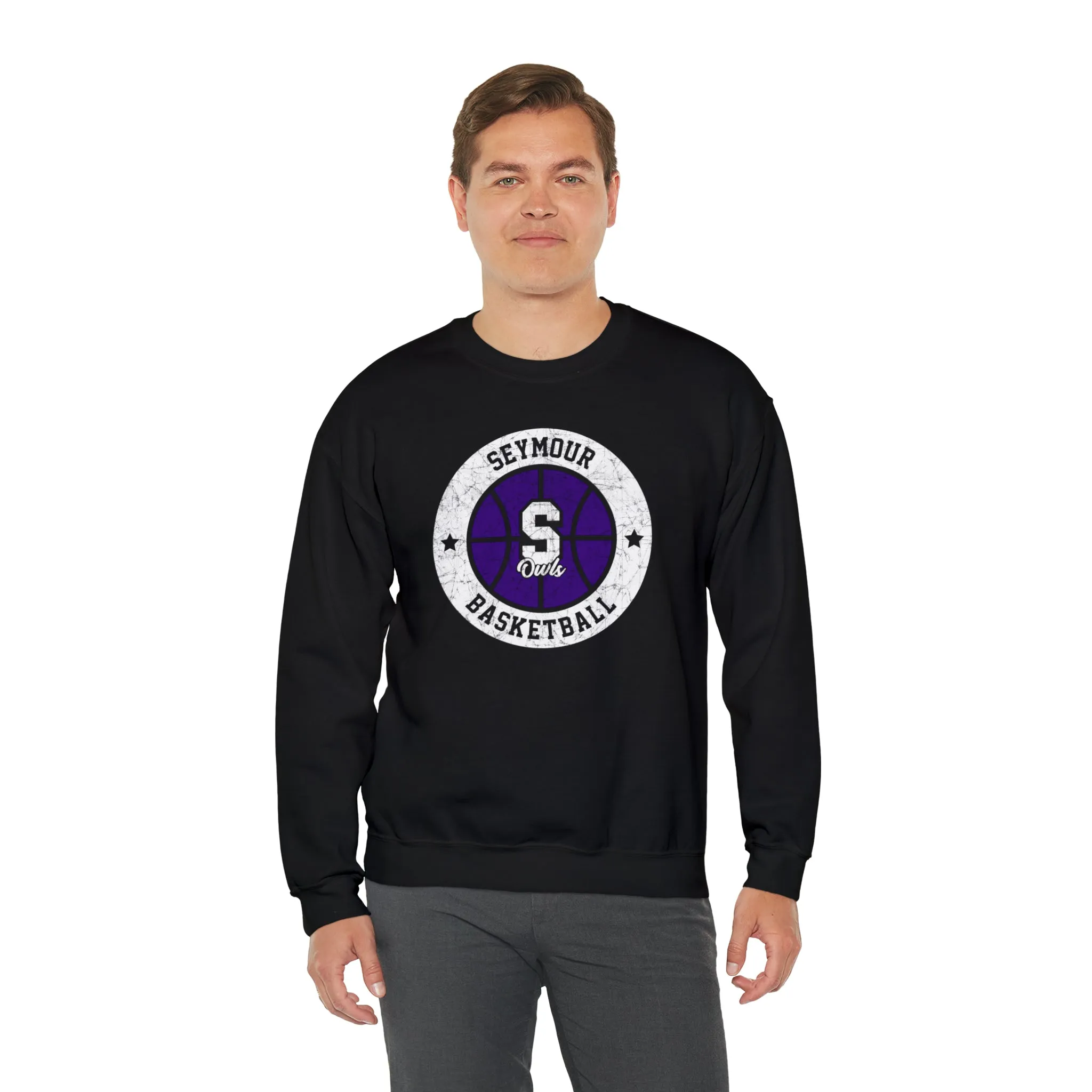 Vintage Seymour Basketball Unisex Heavy Blend™ Crewneck Sweatshirt