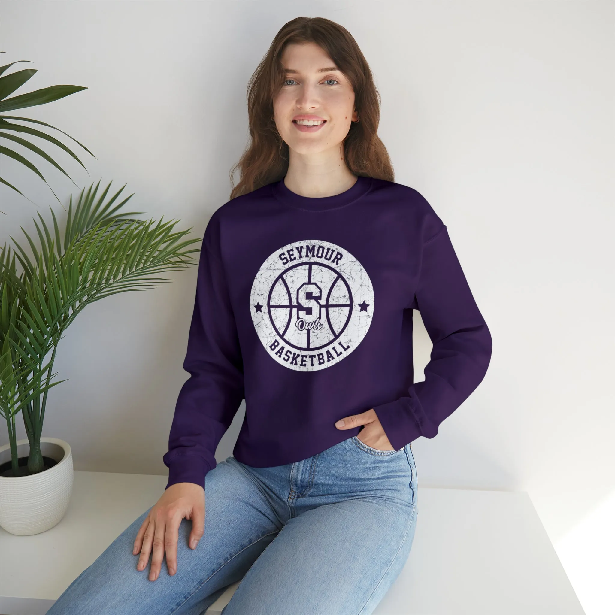 Vintage Seymour Basketball Unisex Heavy Blend™ Crewneck Sweatshirt