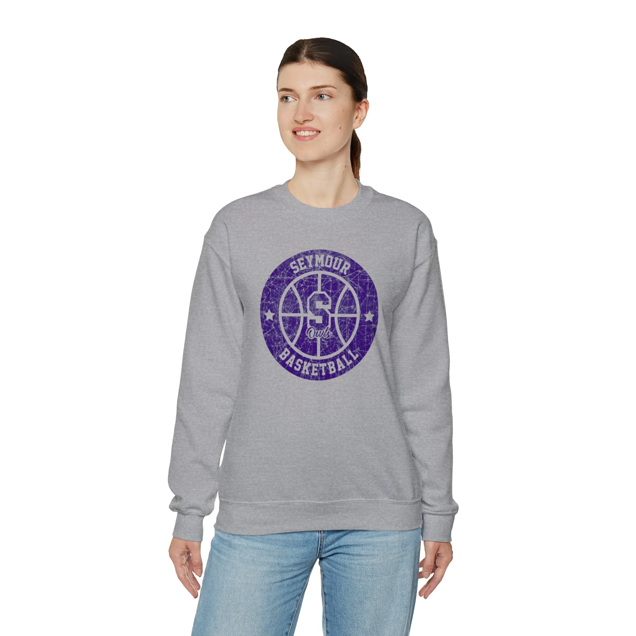 Vintage Seymour Basketball Unisex Heavy Blend™ Crewneck Sweatshirt