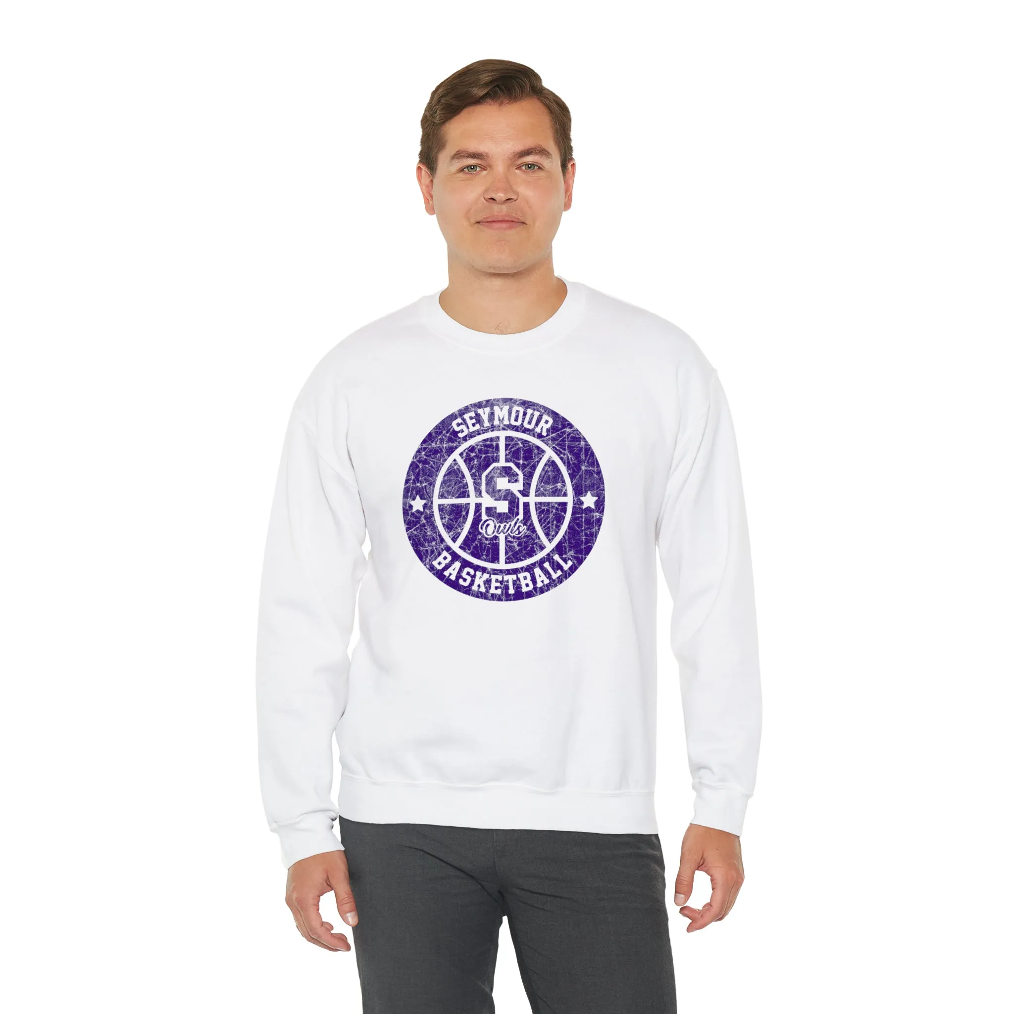 Vintage Seymour Basketball Unisex Heavy Blend™ Crewneck Sweatshirt