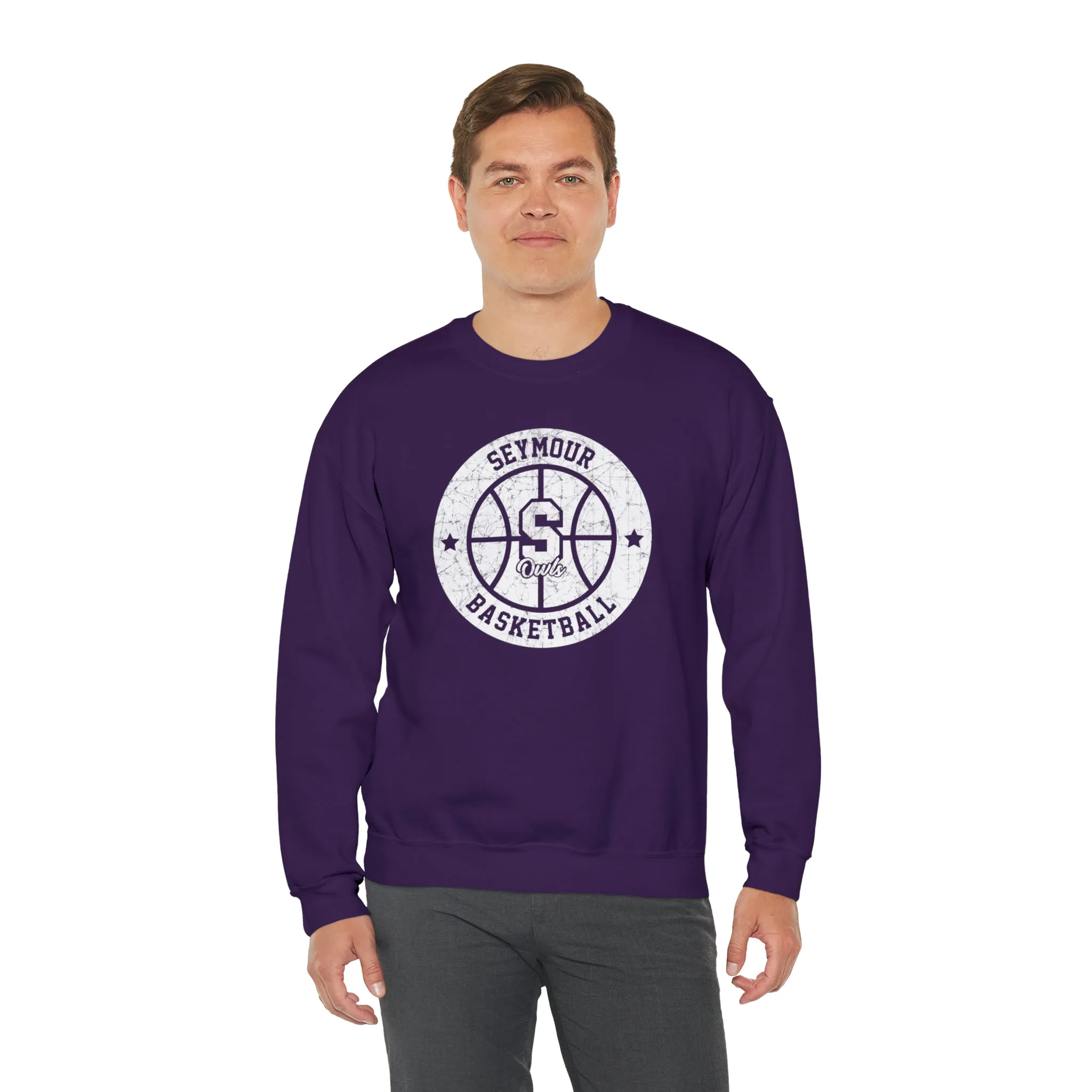 Vintage Seymour Basketball Unisex Heavy Blend™ Crewneck Sweatshirt