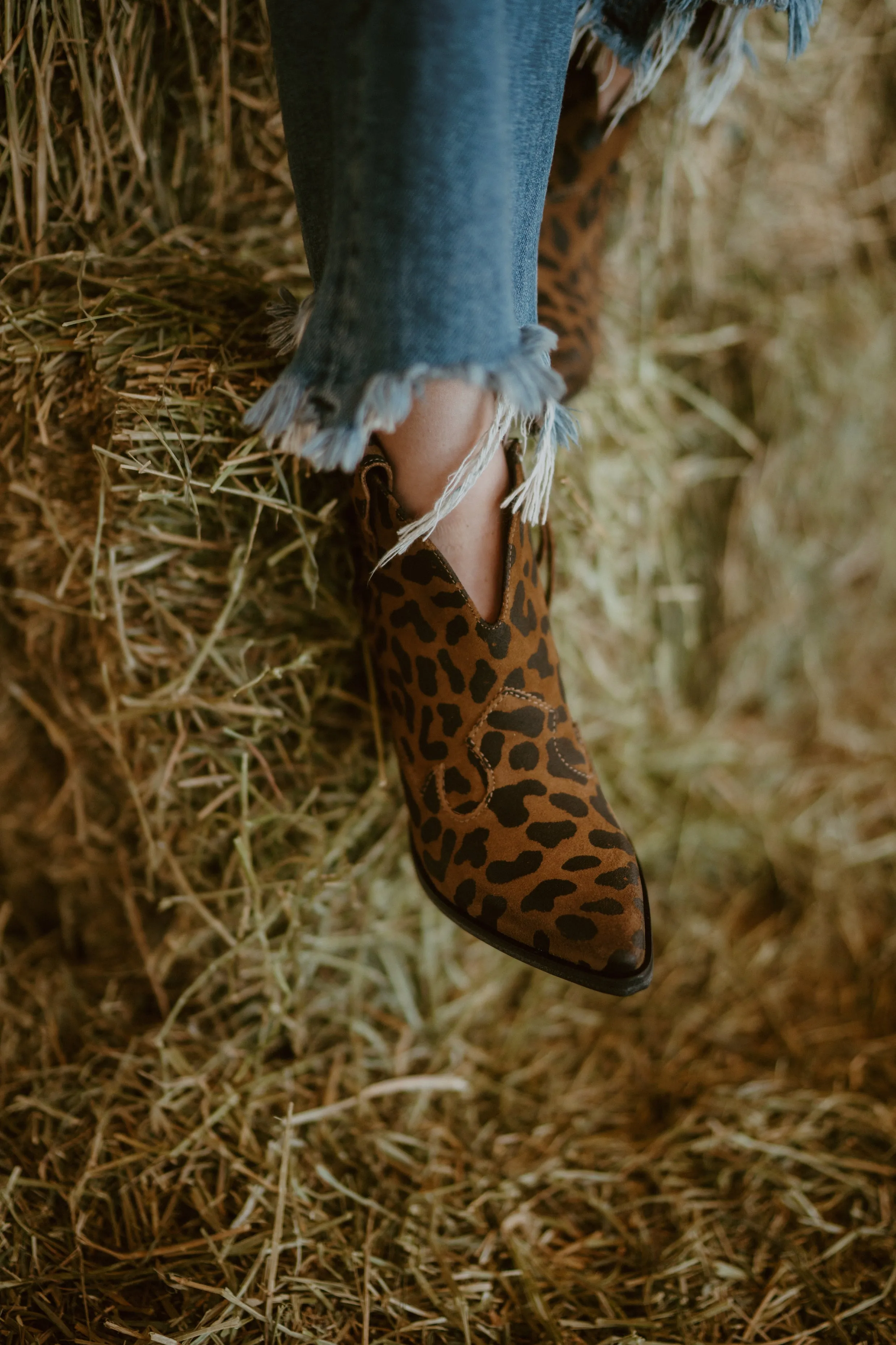 Vintage Suede Leopard Boot