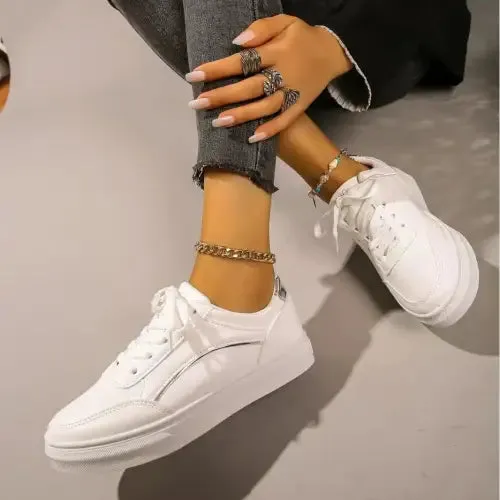 White Leather Sneakers