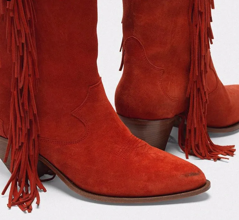 Women Pointy toe kitten heels Knee High Knight Boots