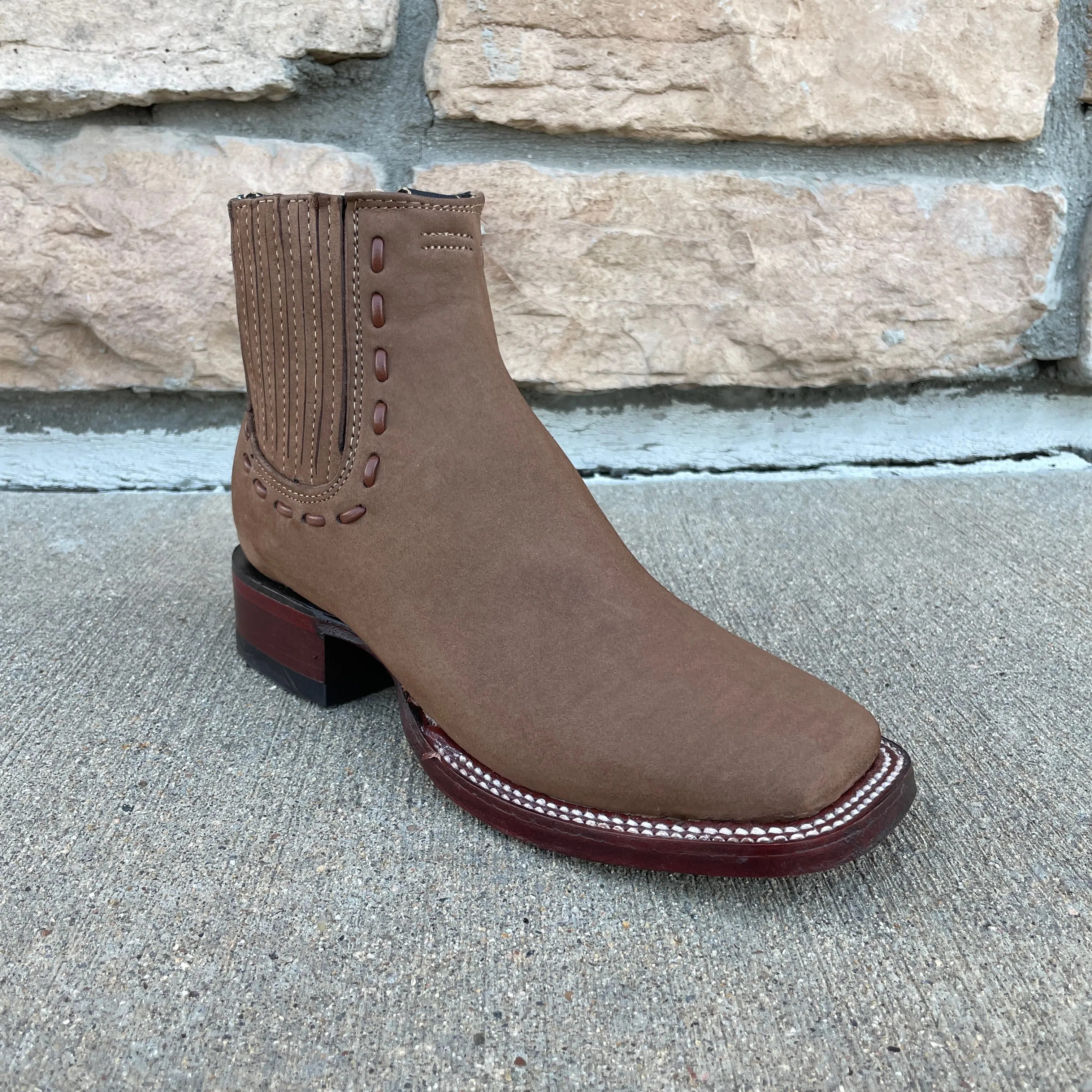 Women's Los Altos Taupe Nobuck Ankle Boots